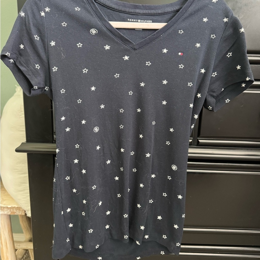 Tommy Hilfiger Women's Navy Star Print Top